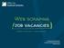 Web scraping job vacancies