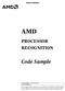 AMD PROCESSOR RECOGNITION