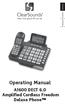 FRANÇAIS ESpAñoL ENGLISH CSC48. Operating Manual. A1600 DECT 6.0 Amplified Cordless Freedom Deluxe Phone 1 ENGLISH