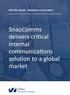 Into the cloud... Based on a true story. SnapComms delivers critical internal communications solution to a global market