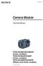 Camera Module Technical Manual FCB-EX480A/EX480AP (Color models) FCB-EX48A/EX48AP (Color models) FCB-EX45M/EX45MCE (Black-and-white models)