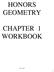 HONORS GEOMETRY CHAPTER 1 WORKBOOK