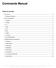 Commands Manual. Table of contents