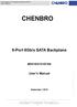 CHENBRO. 8-Port 6Gb/s SATA Backplane 80H A0. User s Manual. September / 2010