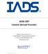 IADS UDP Custom Derived Function. February 2014 Version SYMVIONICS Document SSD-IADS SYMVIONICS, Inc. All rights reserved.