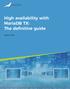 High availability with MariaDB TX: The definitive guide