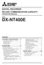 DX-NT400E DIGITAL RECORDER RS-232C COMMUNICATION CAPACITY OPERATION MANUAL. Contents MODEL