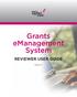 Grants emanagement System