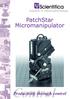 PatchStar Micromanipulator. Control. Productivity through control