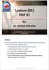 Lecture (05) PHP 01. By: Dr. Ahmed ElShafee. Dr. Ahmed ElShafee, ACU : Spring 2016, Web Programming