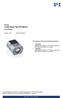 PZ255E S-334 Piezo Tip/Tilt Mirror. User Manual. Version: Date: This document describes the following products: