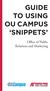 GUIDE TO USING OU CAMPUS SNIPPETS. Office of Public Relations and Marketing