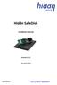 Hiddn SafeDisk. Installation Manual. Version April //