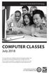COMPUTER CLASSES July 2018