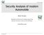 Security Analysis of modern Automobile