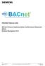 BACnet Protocol Implementation Conformance Statement (PICS) Product Discription V1.0