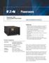 Features. Product Snapshot. Powerware 9140 Uninterruptible Power System