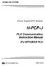 SR Mini HG SYSTEM. Power Supply/CPU Module H-PCP-J. PLC Communication Instruction Manual. [For MITSUBISHI PLC] IMS01J03-E1 RKC INSTRUMENT INC.