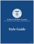 The International Jewish College Prep Boarding School. Style Guide. Rev. 8/16