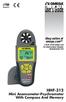 User s Guide HHF-312. Mini Anemometer-Psychrometer With Compass And Memory. Shop online at omega.com SM