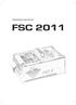Operating Instructions FSC 2011