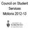Council on Student Services Motions