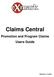 Claims Central. Promotion and Program Claims Users Guide