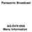 Panasonic Broadcast. AG-DVX100A Menu Information
