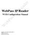 WebPass IP Reader. WEB Configuration Manual