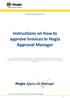 Instructions on how to approve invoices in Hogia Approval Manager