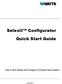 Selexit Configurator. Quick Start Guide