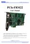 PCIe-FRM22. User s Manual