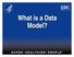 What is a Data Model?