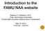 Introduction to the FAMU NAA website