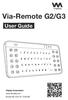 Via-Remote G2/G3. User Guide. User Guide GA002. Version B. Model No: RG B