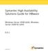 Symantec High Availability Solutions Guide for VMware