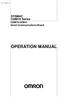 SYSMAC CQM1H Series CQM1H-SCB41 Serial Communications Board OPERATION MANUAL