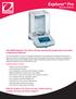 The OHAUS Explorer Pro Series, the new standard for performance and value in laboratory balances!