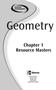 Geometry. Chapter 1 Resource Masters