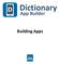 Dictionary App Builder: Building Apps