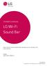 LG Wi-Fi Sound Bar OWNER S MANUAL. Please read this manual carefully before operating your set and retain it for future reference.