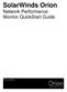 SolarWinds Orion Network Performance Monitor QuickStart Guide