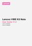 Lenovo VIBE K5 Note User Guide V1.0