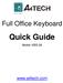 Full Office Keyboard. Quick Guide. Model: KBS-26.