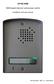 UP100-GSM. GSM based intercom and access control. Installation and user manual