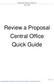 Review a Proposal Central Office Quick Guide