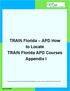 TRAIN Florida APD How to Locate TRAIN Florida APD Courses Appendix I
