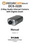 DCS Manual. 2-Way Audio Internet Camera with Digital Zoom. Version 1.3. Building Networks for People (12/04/07)