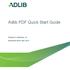 Adlib PDF Quick Start Guide PRODUCT VERSION: 1.8