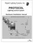 Digital Lighting Systems, Inc PROTOCOL. Lighting control system. Hardware Installation manual